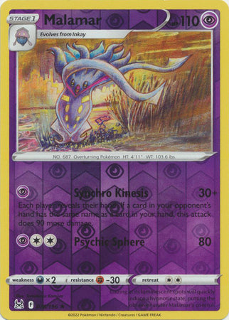 Sword & Shield: Lost Origin : 078/196 - Malamar - Rare Reverse Holo