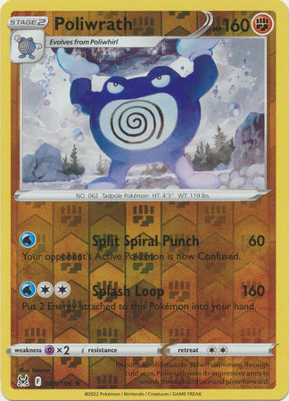 Sword & Shield: Lost Origin : 085/196 - Poliwrath - Rare Reverse Holo