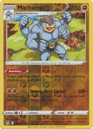 Sword & Shield: Lost Origin : 088/196 - Machamp - Holo Rare Reverse Holo