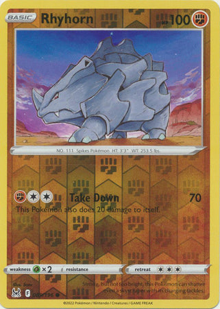 Sword & Shield: Lost Origin : 089/196 - Rhyhorn - Common Reverse Holo