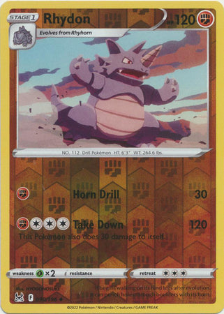 Sword & Shield: Lost Origin : 090/196 - Rhydon - Uncommon Reverse Holo