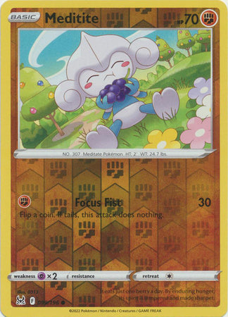 Sword & Shield: Lost Origin : 099/196 - Meditite - Common Reverse Holo