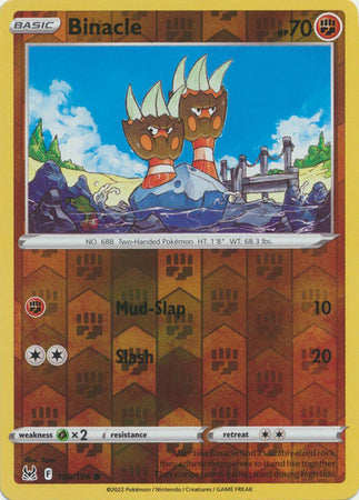 Sword & Shield: Lost Origin : 106/196 - Binacle - Common Reverse Holo