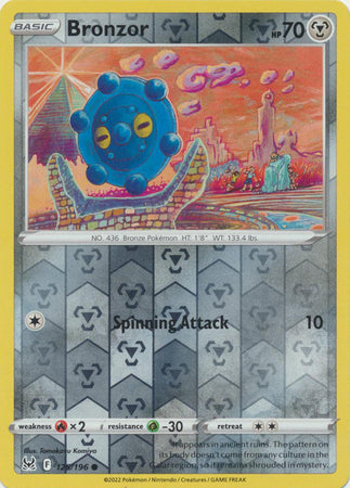 Sword & Shield: Lost Origin : 125/196 - Bronzor - Common Reverse Holo