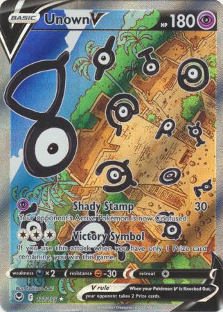 Sword & Shield: Silver Tempest : 177/195 - Unown V - Alternate Art Ultra Rare