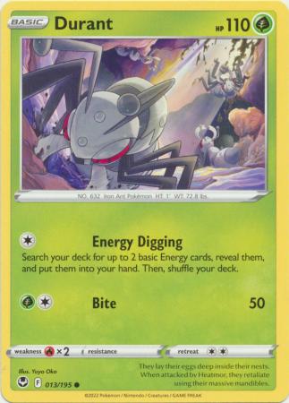 Sword & Shield: Silver Tempest Singles: 013/195 - Durant - Common