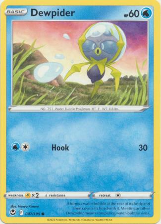 Sword & Shield: Silver Tempest Singles: 047/195 - Dewpider - Common