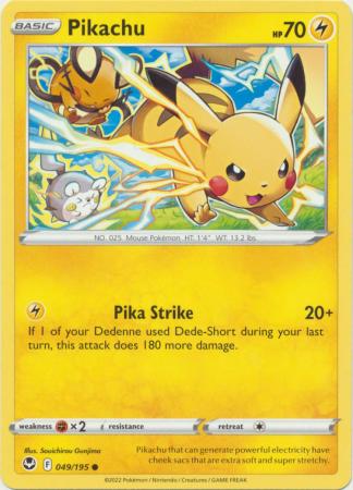 Sword & Shield: Silver Tempest : 049/195 - Pikachu - Common