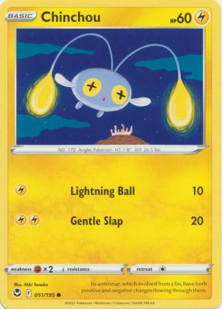 Sword & Shield: Silver Tempest : 051/195 -Chinchou - Common