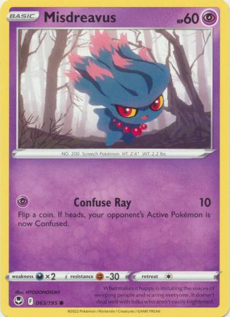 Sword & Shield: Silver Tempest : 063/195 - Misdreavus - Common Reverse Holo