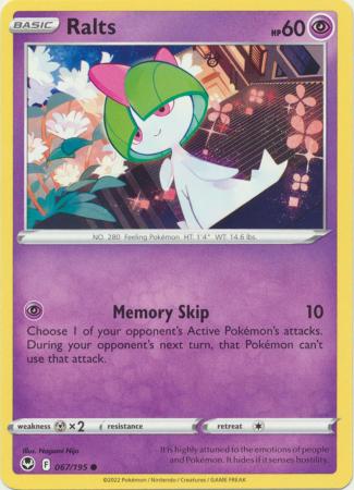 Sword & Shield: Silver Tempest : 067/195 - Ralts - Common