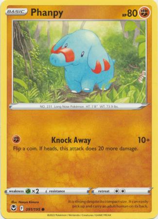 Sword & Shield: Silver Tempest : 091/195 - Phanpy - Common