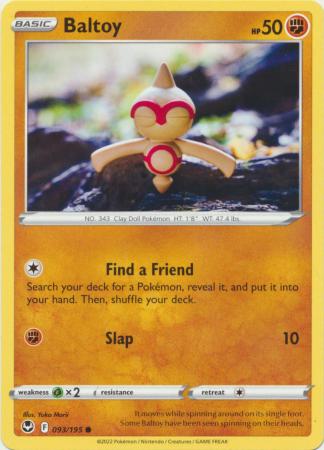 Sword & Shield: Silver Tempest : 093/195 - Baltoy - Common