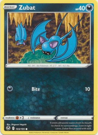 Sword & Shield: Silver Tempest : 103/195 - Zubat - Common