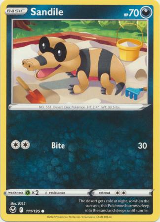 Sword & Shield: Silver Tempest : 111/195 - Sandile - Common