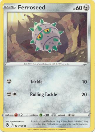 Sword & Shield: Silver Tempest : 121/195 - Ferroseed - Common