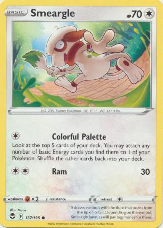 Sword & Shield: Silver Tempest : 137/195 - Smeargle - Common