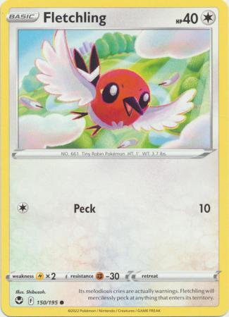 Sword & Shield: Silver Tempest : 150/195 - Fletchling - Common