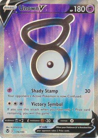 Sword & Shield: Silver Tempest : 176/195 - Unown V - Full Art Ultra Rare