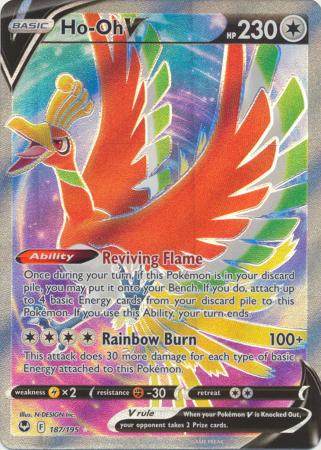 Sword & Shield: Silver Tempest : 187/195 - Ho-Oh V - Full Art Ultra Rare