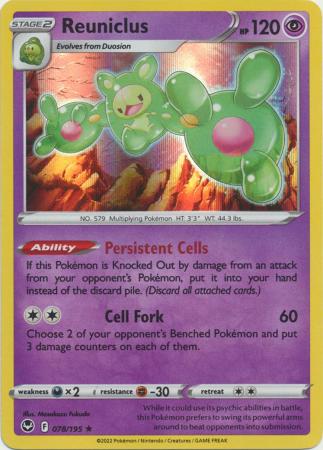 Sword & Shield: Silver Tempest : 078/195 - Reuniclus - Holo Rare