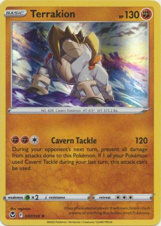 Sword & Shield: Silver Tempest : 097/195 - Terrakion - Holo Rare