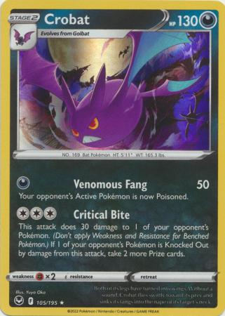 Sword & Shield: Silver Tempest : 105/195 - Crobat - Holo Rare