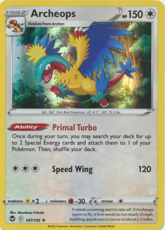Sword & Shield: Silver Tempest : 147/195 - Archeops - Holo Rare