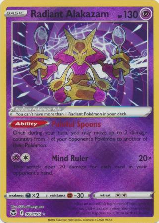 Sword & Shield: Silver Tempest : 059/195 - Radiant Alakazam - Radiant Rare