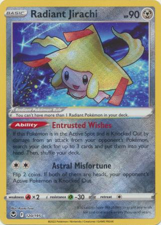Sword & Shield: Silver Tempest : 120/195 - Radiant Jirachi - Radiant Rare