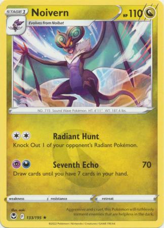 Sword & Shield: Silver Tempest Singles:133/195 - Noivern - Rare