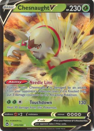 Sword & Shield: Silver Tempest : 015/195 - Chesnaught V - Ultra Rare