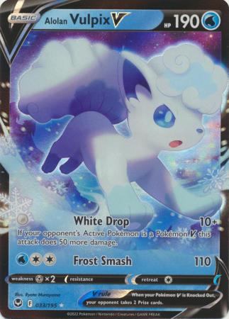 Sword & Shield: Silver Tempest : 033/195 - Alolan Vulpix V - Ultra Rare