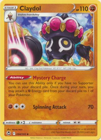 Sword & Shield: Silver Tempest : 094/195 - Claydol - Uncommon