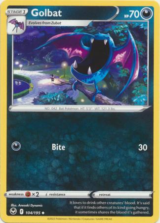 Sword & Shield: Silver Tempest : 104/195 - Golbat - Uncommon