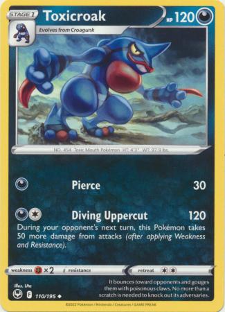 Sword & Shield: Silver Tempest : 110/195 - Toxicroak - Uncommon