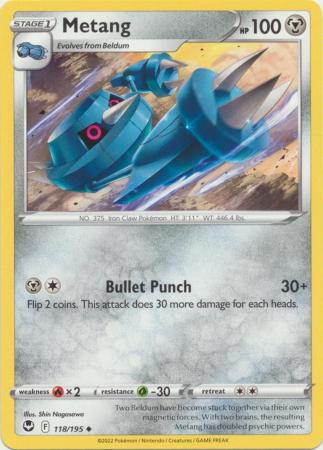 Sword & Shield: Silver Tempest : 118/195 - Metang - Uncommon