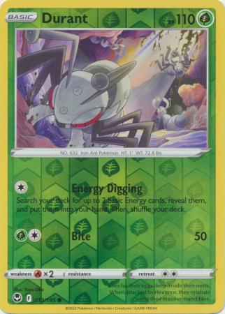Sword & Shield: Silver Tempest Singles: 013/195 - Durant - Common Reverse Holo