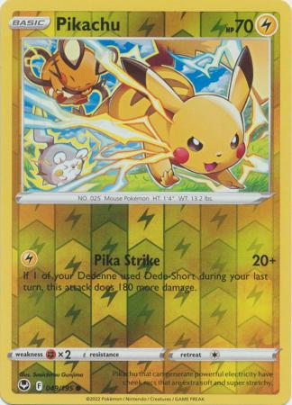 Sword & Shield: Silver Tempest : 049/195 - Pikachu - Common Reverse Holo