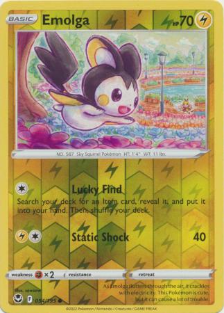Sword & Shield: Silver Tempest : 054/195 - Emolga - Common Reverse Holo