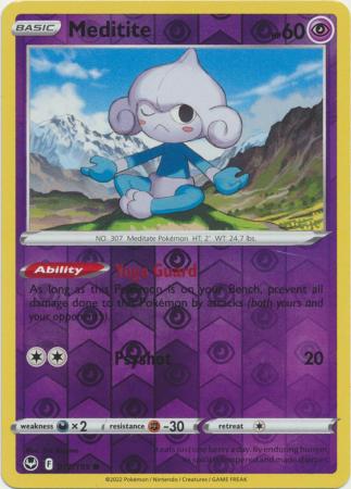 Sword & Shield: Silver Tempest : 072/195 - Meditite - Common Reverse Holo