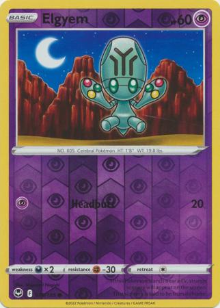 Sword & Shield: Silver Tempest Singles: 079/195 - Elgyem - Common Reverse Holo
