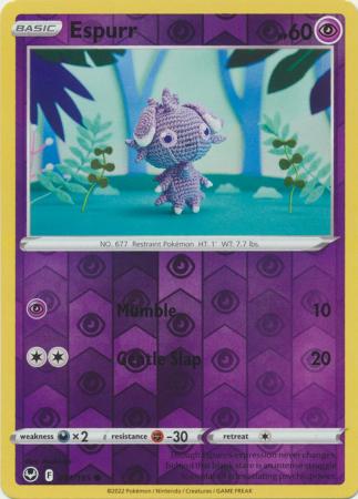 Sword & Shield: Silver Tempest : 081/195 - Espurr - Common Reverse Holo