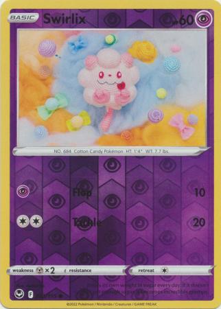 Sword & Shield: Silver Tempest : 083/195 - Swirlix - Common Reverse Holo