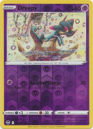 Sword & Shield: Silver Tempest : 087/195 - Dreepy - Common Reverse Holo