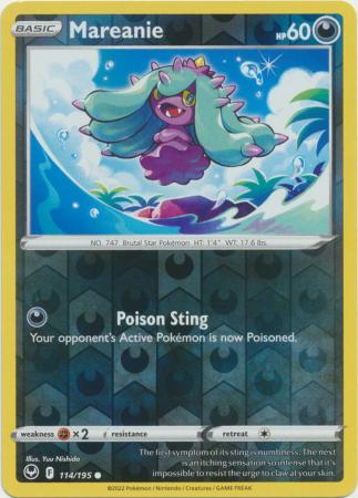 Sword & Shield: Silver Tempest : 114/195 - Mareanie - Common Reverse Holo