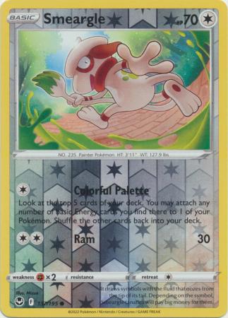 Sword & Shield: Silver Tempest Singles: 137/195 - Smeargle - Common Reverse Holo