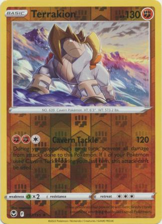 Sword & Shield: Silver Tempest : 097/195 - Terrakion - Holo Rare Reverse Holo
