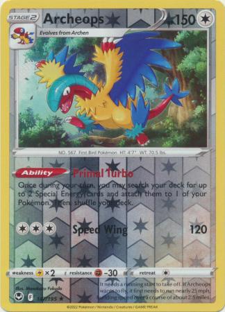 Sword & Shield: Silver Tempest : 147/195 - Archeops - Holo Rare Reverse Holo