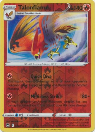 Sword & Shield: Silver Tempest Singles: 029/195 - Talonflame - Rare Reverse Holo